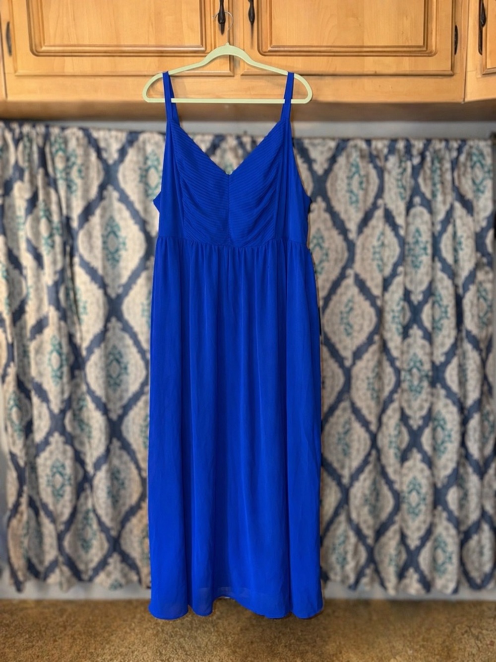 Torrid Size 4 Royal Blue Chiffon Maxi Dress